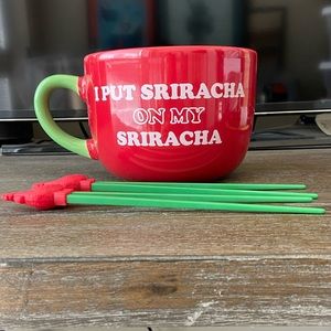 Giant Sriracha Mug w/ Rooster Chopsticks